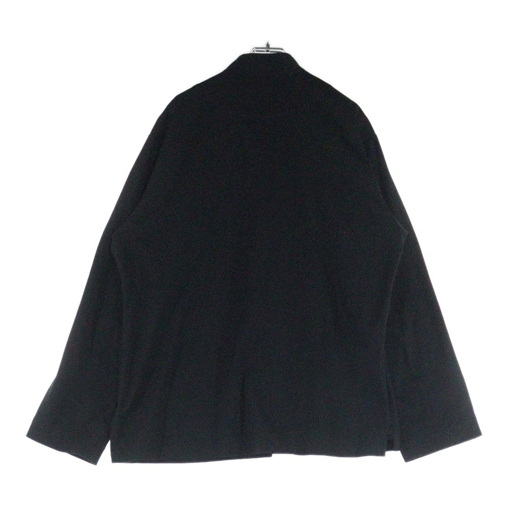 Yohji Yamamoto POUR HOMME(ヨウジヤマモト プールオム) 19SS マオカラー コットン天竺編み 5B チャイナ シャツジャケット ブラック HH-J56-046