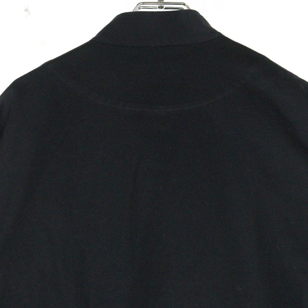Yohji Yamamoto POUR HOMME(ヨウジヤマモト プールオム) 19SS マオカラー コットン天竺編み 5B チャイナ シャツジャケット ブラック HH-J56-046