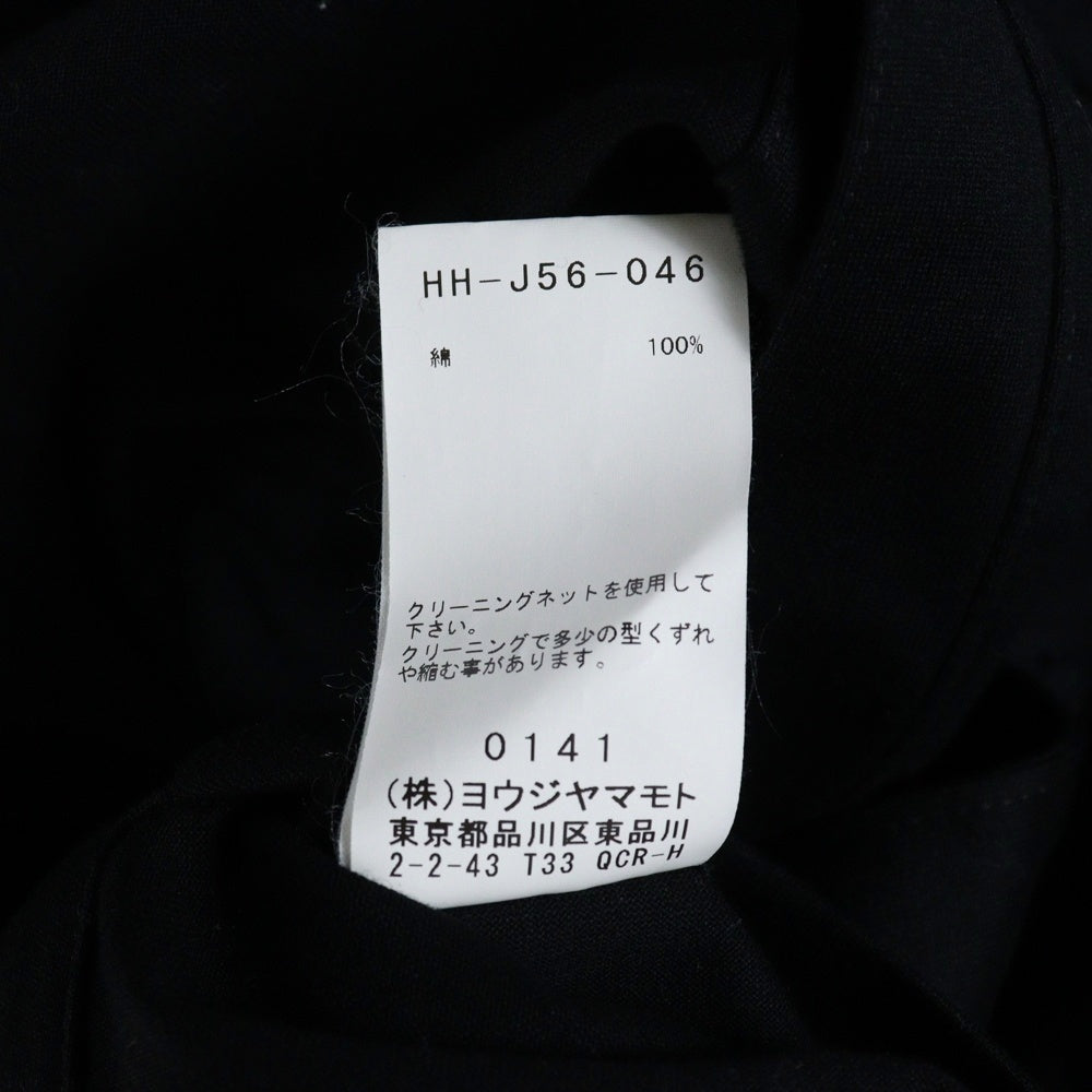 Yohji Yamamoto POUR HOMME(ヨウジヤマモト プールオム) 19SS マオカラー コットン天竺編み 5B チャイナ シャツジャケット ブラック HH-J56-046