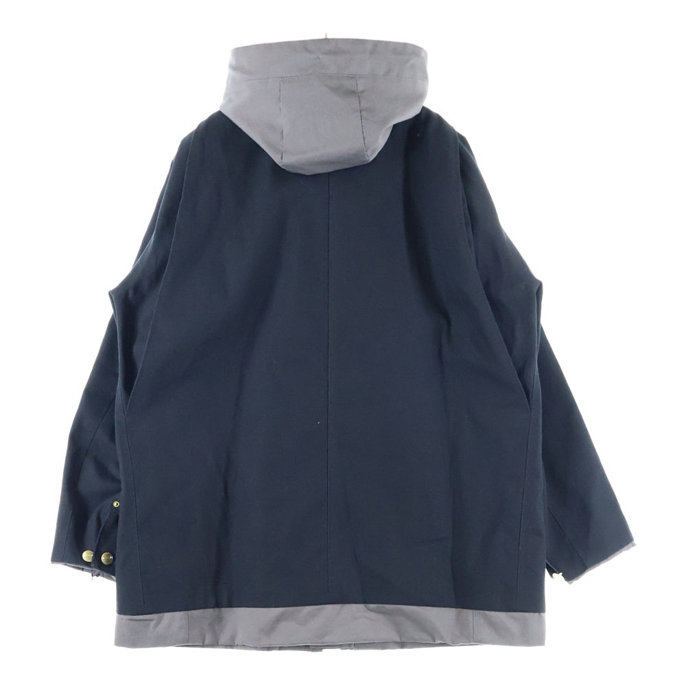 Sacai(サカイ) 24SS × Carhartt WIP Reversible Coat カーハートダブリューアイピー リバーシブル フーデット コート ブラック/グレー 24-03390M