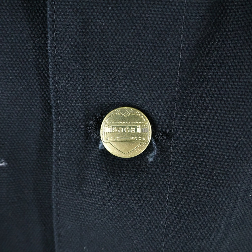 Sacai(サカイ) 24SS × Carhartt WIP Reversible Coat カーハートダブリューアイピー リバーシブル フーデット コート ブラック/グレー 24-03390M