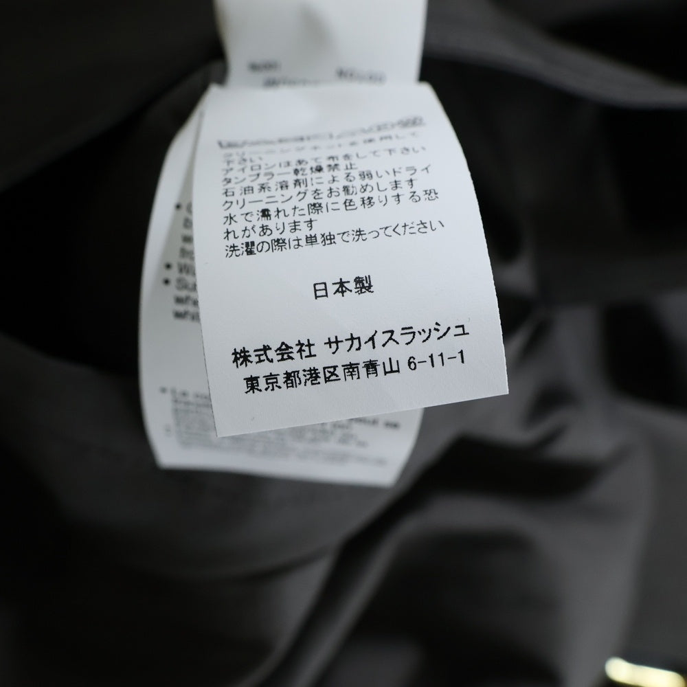 Sacai(サカイ) 24SS × Carhartt WIP Reversible Coat カーハートダブリューアイピー リバーシブル フーデット コート ブラック/グレー 24-03390M