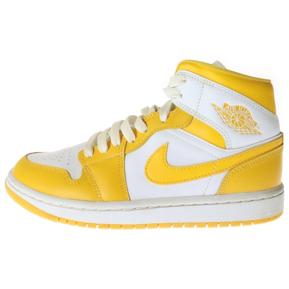 NIKE(ナイキ) WMNS AIR JORDAN 1 MID Lemon ウィメンズ エアジョーダン1 レモン ミッドカットスニーカー イエロー/ホワイト US6.5/23.5cm BQ6472-117