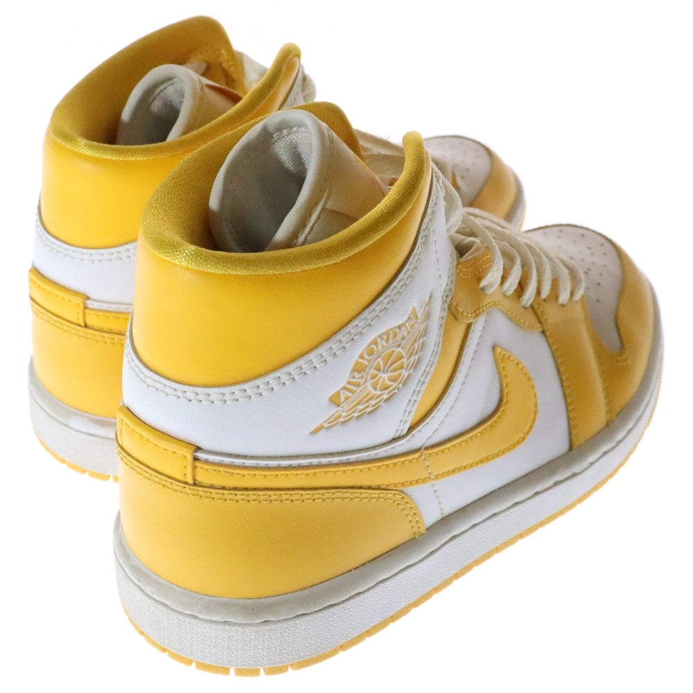 NIKE(ナイキ) WMNS AIR JORDAN 1 MID Lemon ウィメンズ エアジョーダン1 レモン ミッドカットスニーカー イエロー/ホワイト US6.5/23.5cm BQ6472-117