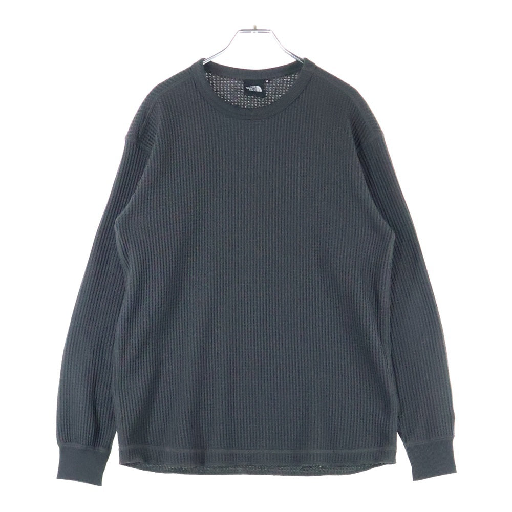 THE NORTH FACE(ザノースフェイス) L/S Warm Waffle Crew ロングスリーブ ウォームワッフルクルーネック 長袖カットソー グレー NP62032