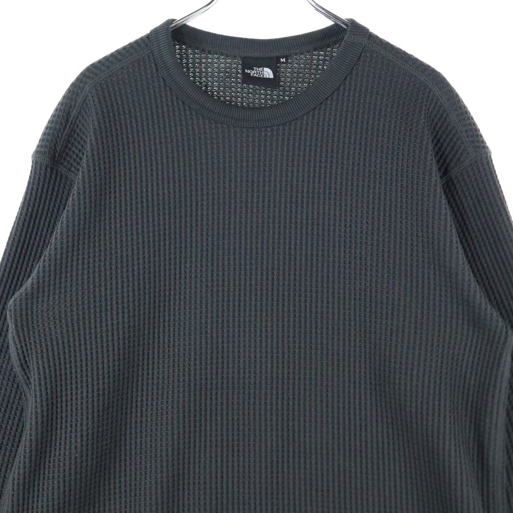 THE NORTH FACE(ザノースフェイス) L/S Warm Waffle Crew ロングスリーブ ウォームワッフルクルーネック 長袖カットソー グレー NP62032