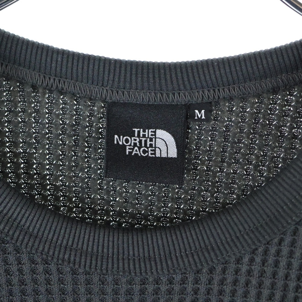 THE NORTH FACE(ザノースフェイス) L/S Warm Waffle Crew ロングスリーブ ウォームワッフルクルーネック 長袖カットソー グレー NP62032