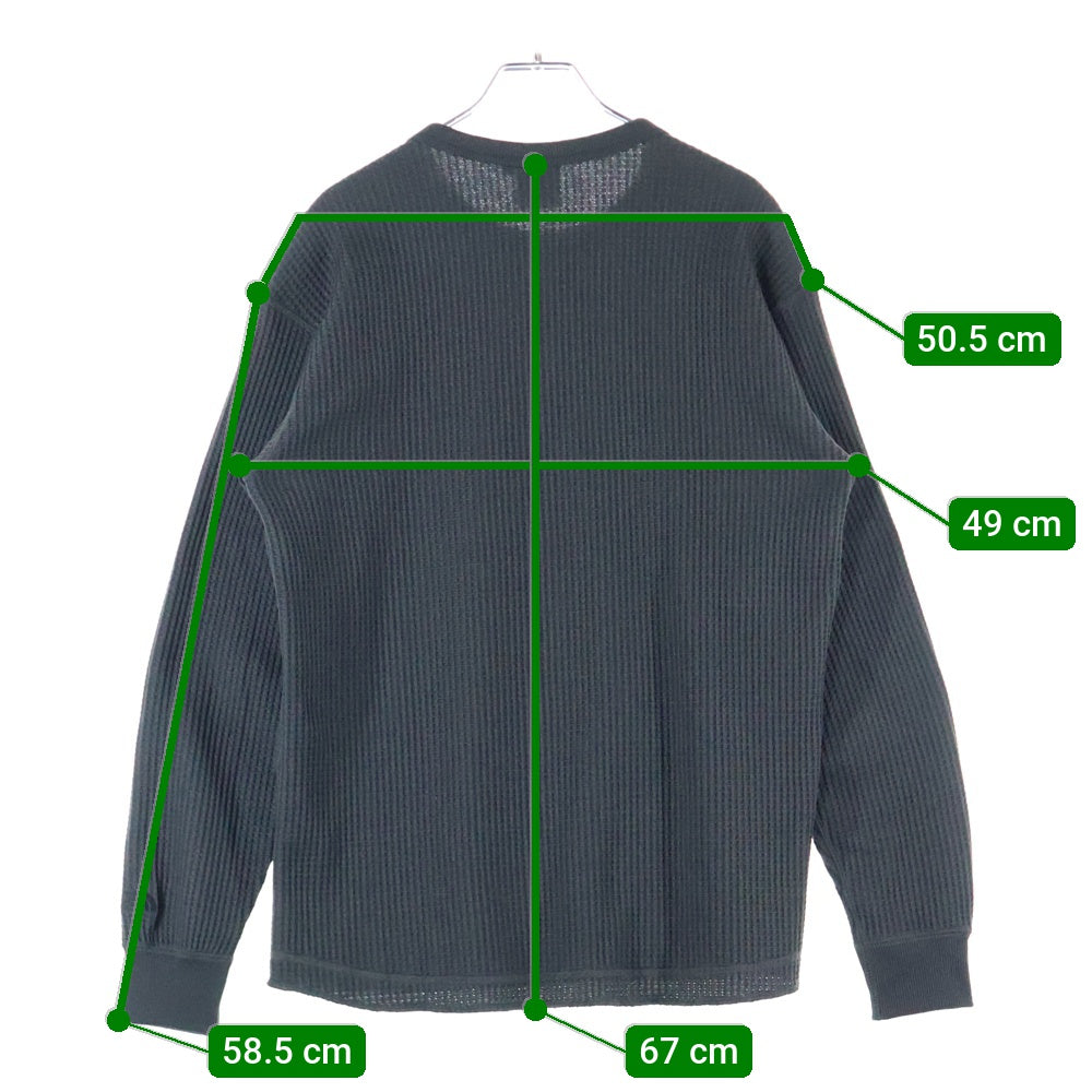 THE NORTH FACE(ザノースフェイス) L/S Warm Waffle Crew ロングスリーブ ウォームワッフルクルーネック 長袖カットソー グレー NP62032