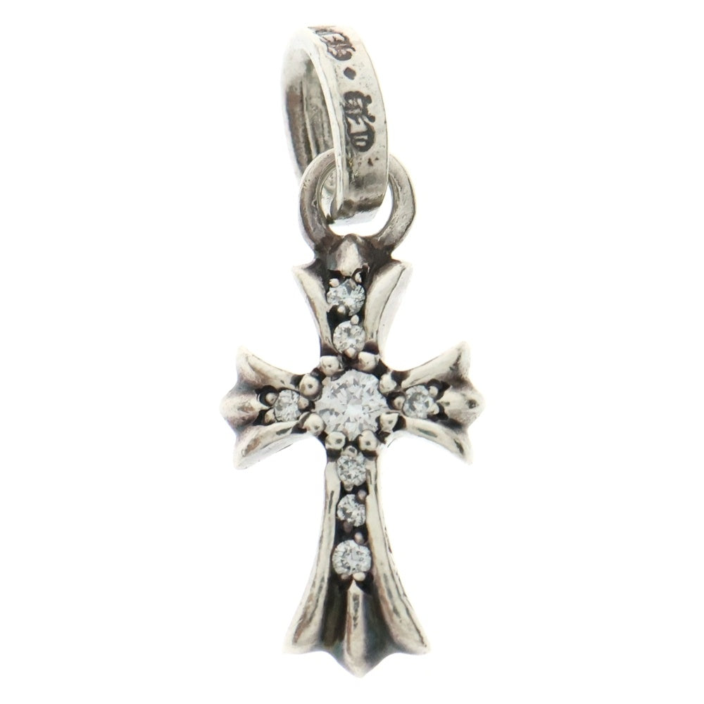 CHROME HEARTS(クロムハーツ) CRS BBYFAT P DMND ベイビーファットクロス PAVEダイヤ ペンダントトップ シルバー BCA234