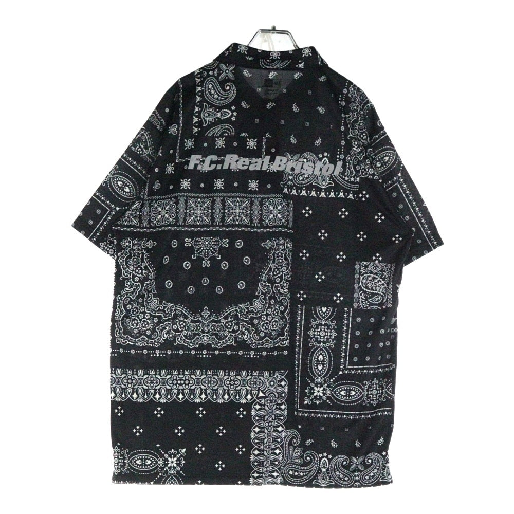 F.C.R.B./F.C.Real Bristol/FCRB(エフシーアールビー/エフシーレアルブリストル) 22SS ×NEW ERA BANDANA POLO SHIRT ニューエラ バンダナ 半袖ポロシャツ ブラック FCRB-220137