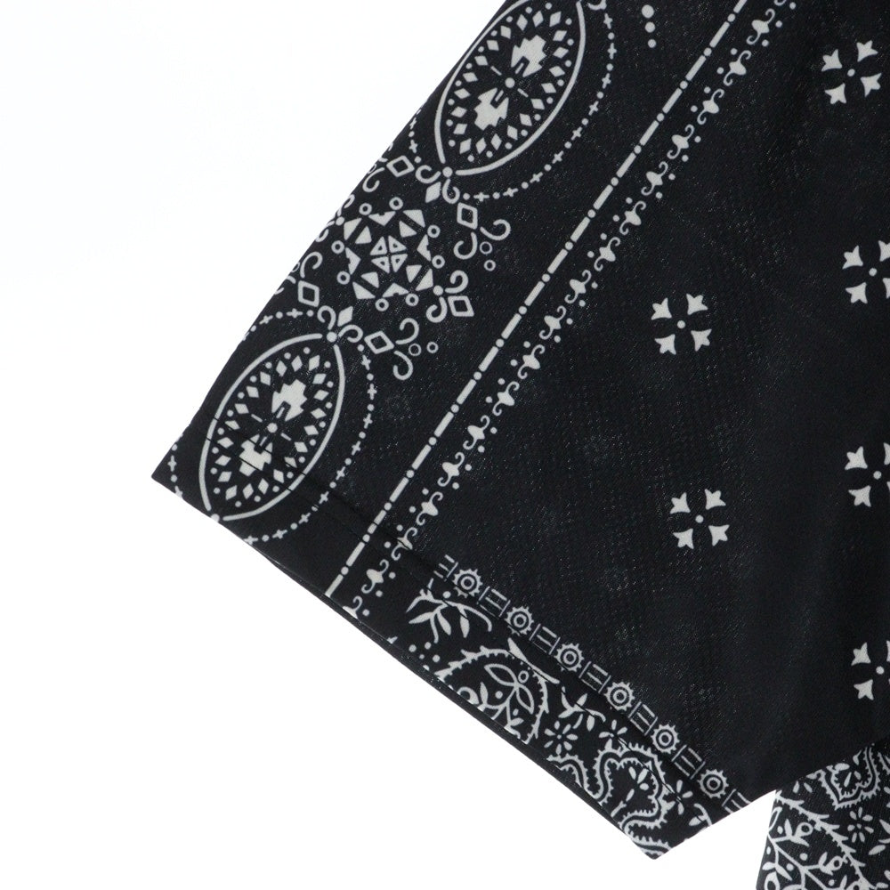 F.C.R.B./F.C.Real Bristol/FCRB(エフシーアールビー/エフシーレアルブリストル) 22SS ×NEW ERA BANDANA POLO SHIRT ニューエラ バンダナ 半袖ポロシャツ ブラック FCRB-220137