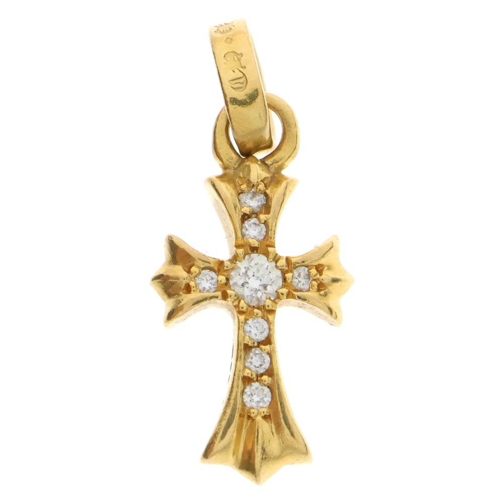 CHROME HEARTS(クロムハーツ) 22K CRS BBYFAT P/DIA ベイビーファットクロス PAVEダイヤ ペンダントトップ ゴールド BCA035