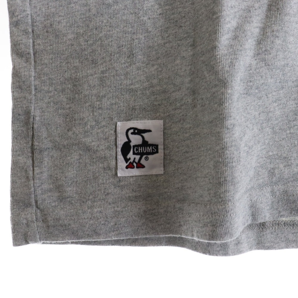 CHUMS(チャモス) センターBOXロゴプリント 半袖Tシャツ カットソー グレー CH01-1833