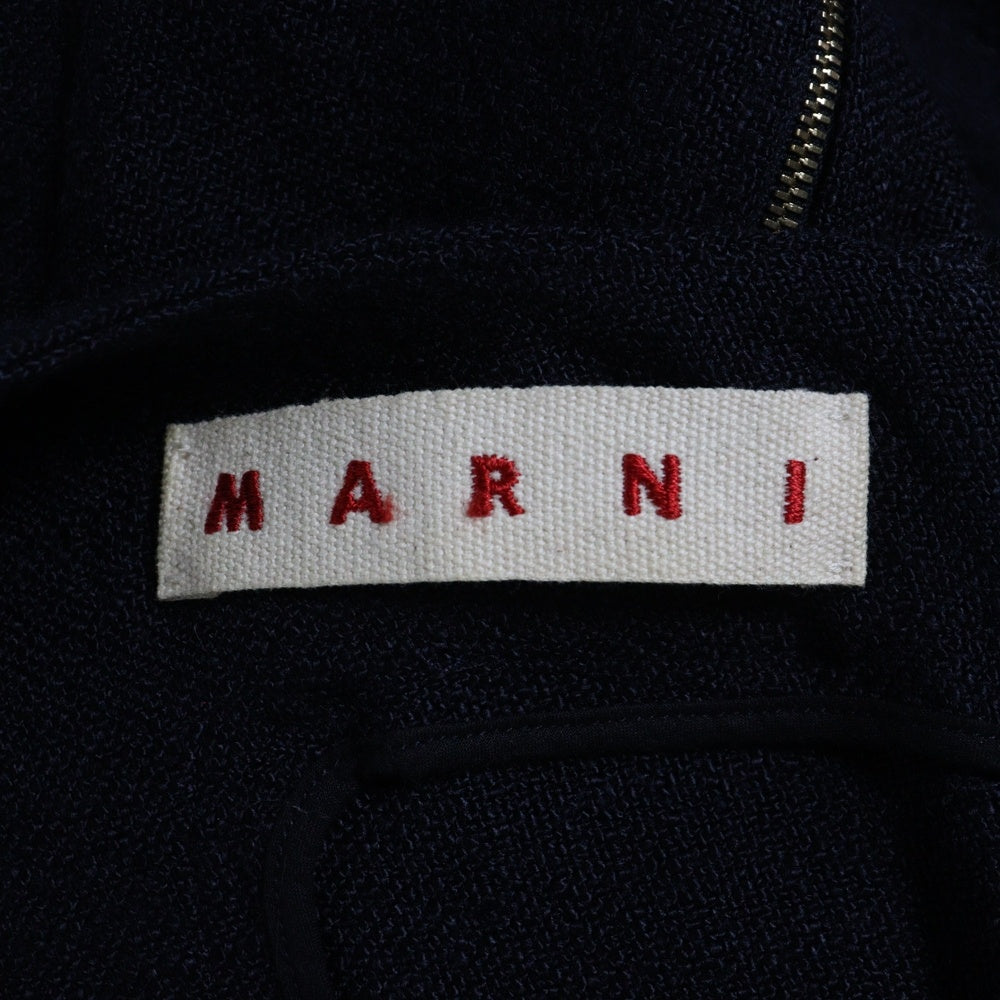 MARNI(マルニ) レーヨン ノースリーブワンピース ネイビー レディース E12ABMALB9A00TV276
