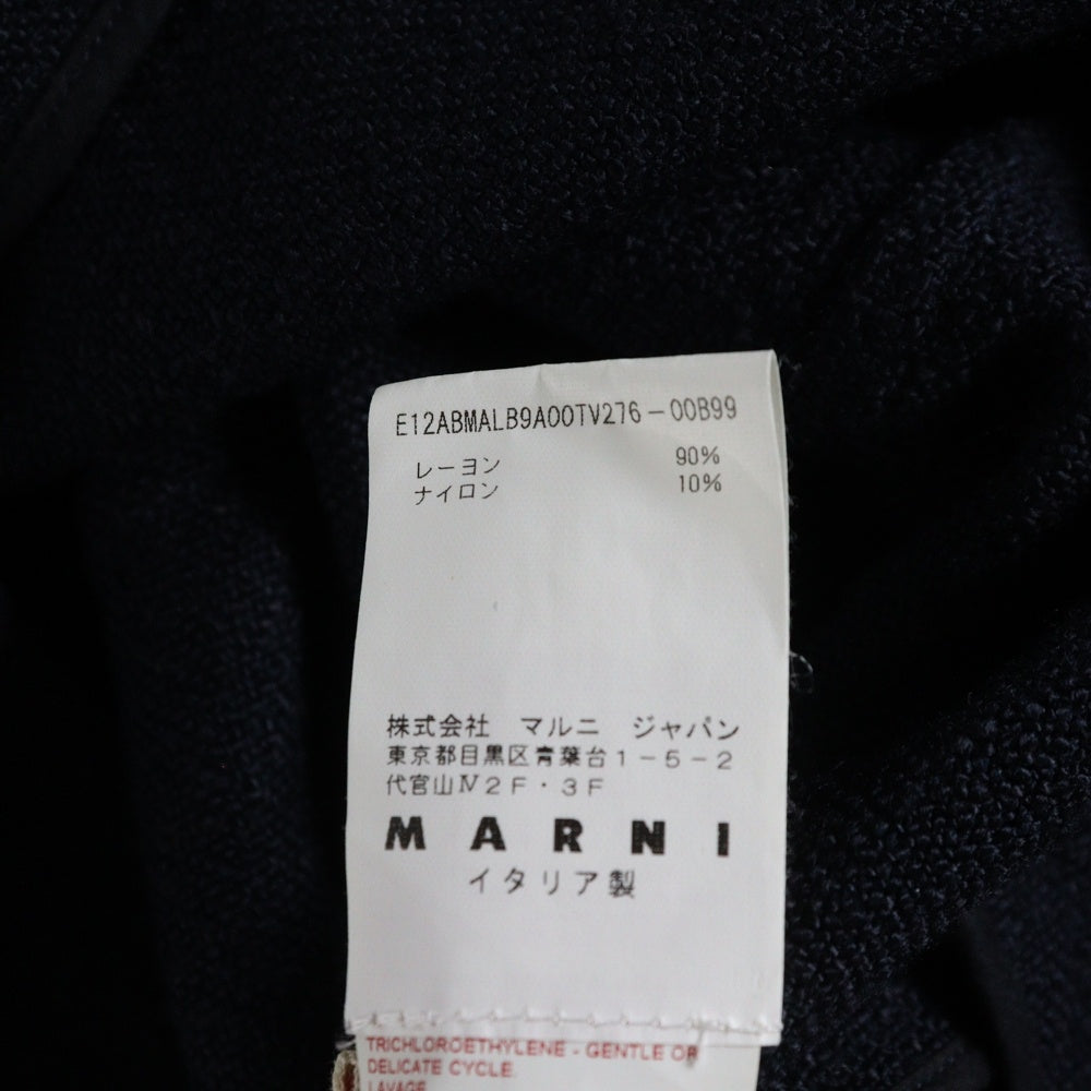 MARNI(マルニ) レーヨン ノースリーブワンピース ネイビー レディース E12ABMALB9A00TV276