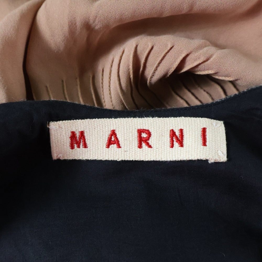 MARNI(マルニ) シルク切替 ミニ キャミワンピース グレー/ピンク レディース