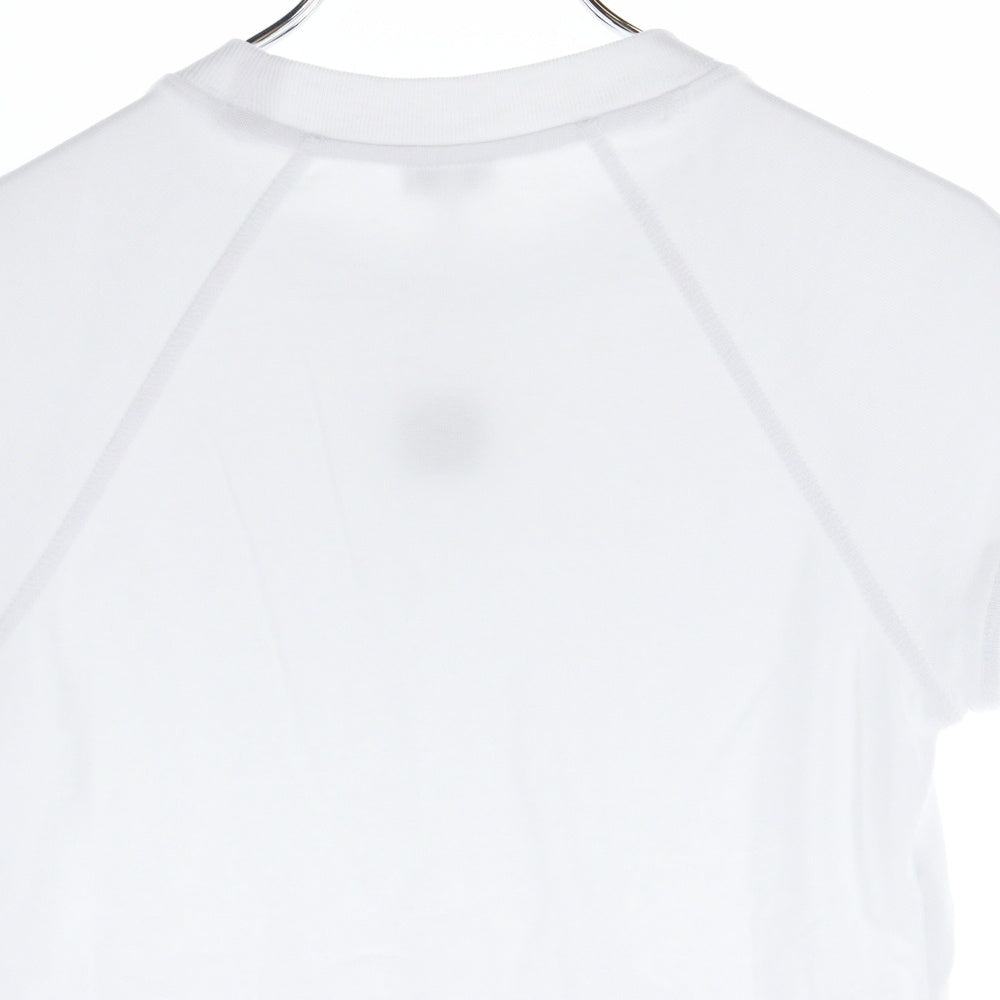 LOEWE(ロエベ) SMALL FIT T-SHIRT フロントアナグラムロゴ刺繍 スモールフィットTシャツ 半袖クルーネックカットソー レディース ホワイト S359Y22X96