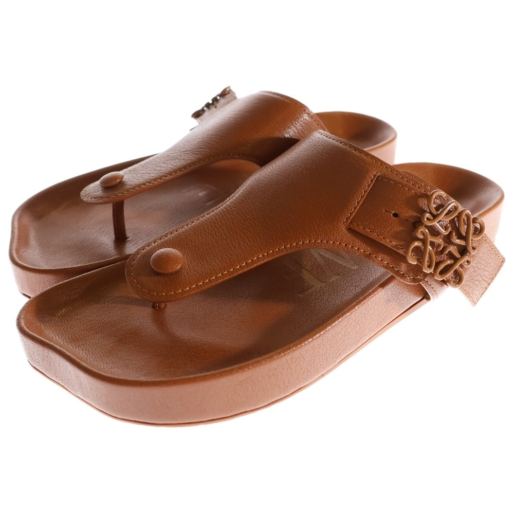 LOEWE(ロエベ) ANAGRAM EASE MULE アナグラム レザーサンダル ミュール ブラウン M616465X14
