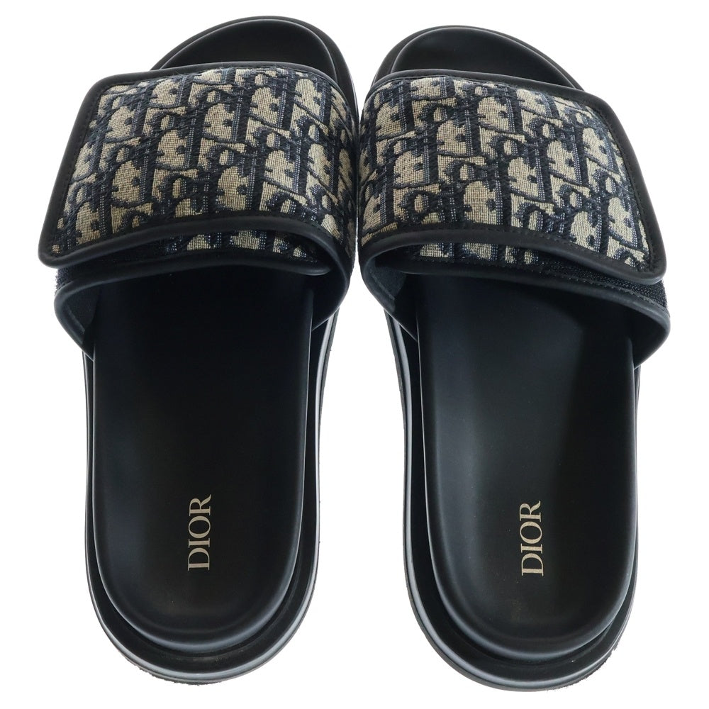 DIOR(ディオール) AQUA SANDAL OBLIQUE JACQUARD オブリーク ジャガード アクアサンダル ブラック/ベージュ 3SA167ZSA H969