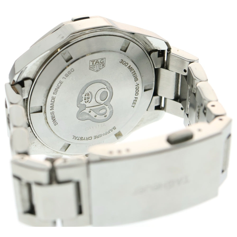 TAG HEUER(タグホイヤー) CAY111A AQUARACER アクアレーサー クロノグラフ クォーツ アナログウォッチ 腕時計 シルバー/ブラック