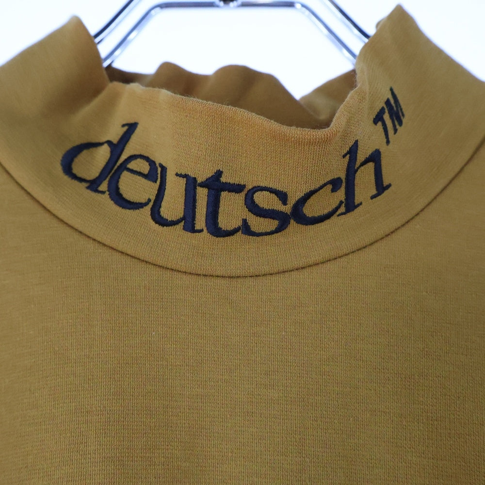 JOHN LAWRENCE SULLIVAN(ジョンローレンスサリバン) DEUTSCH MOCK TOP ドイチュ モックネック 半袖Tシャツ カットソー イエロー 5B014-0317-25