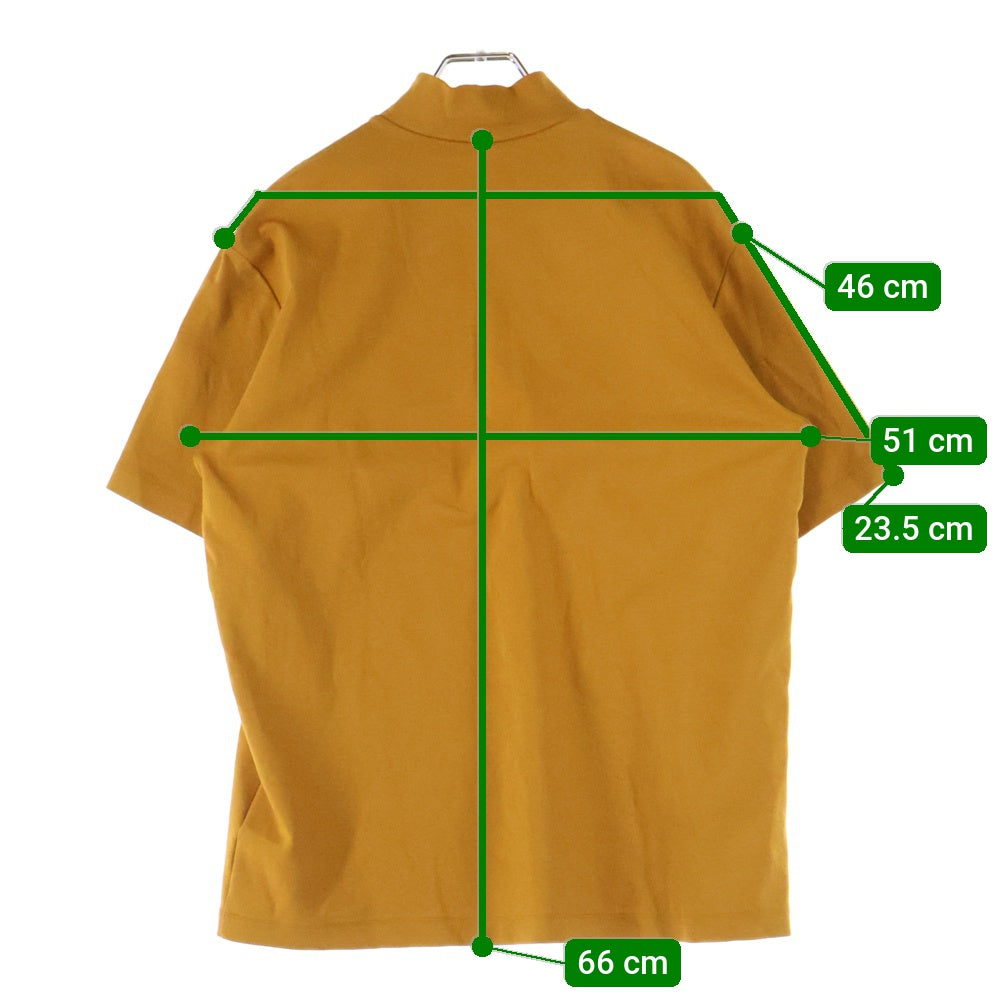 JOHN LAWRENCE SULLIVAN(ジョンローレンスサリバン) DEUTSCH MOCK TOP ドイチュ モックネック 半袖Tシャツ カットソー イエロー 5B014-0317-25