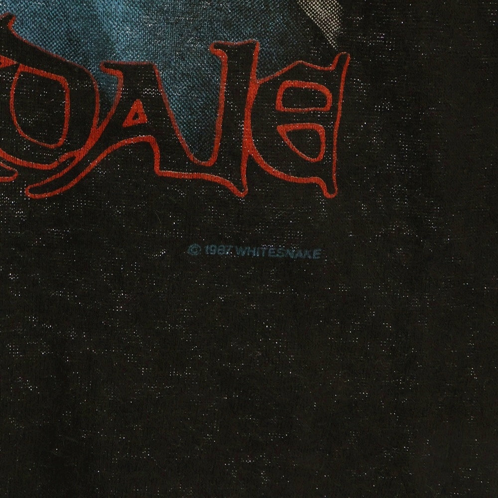 VINTAGE(ヴィンテージ) 90s WHITE SNAKE David Coverdale Tour T-shirt ホワイトスネイク デイヴィッド カヴァデール プリント ツアー クルーネック 半袖 Tシャツ カットソー ブラック