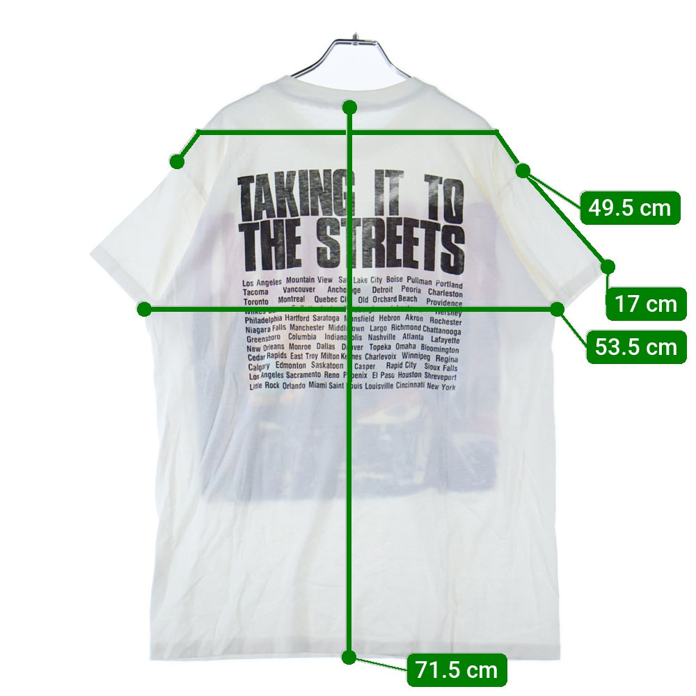 VINTAGE(ヴィンテージ) 80s BON JOVI Taking It To The Streets Tour Shirt ボンジョヴィ ツアー クルーネック 両面プリント 半袖 Tシャツ カットソー ホワイト