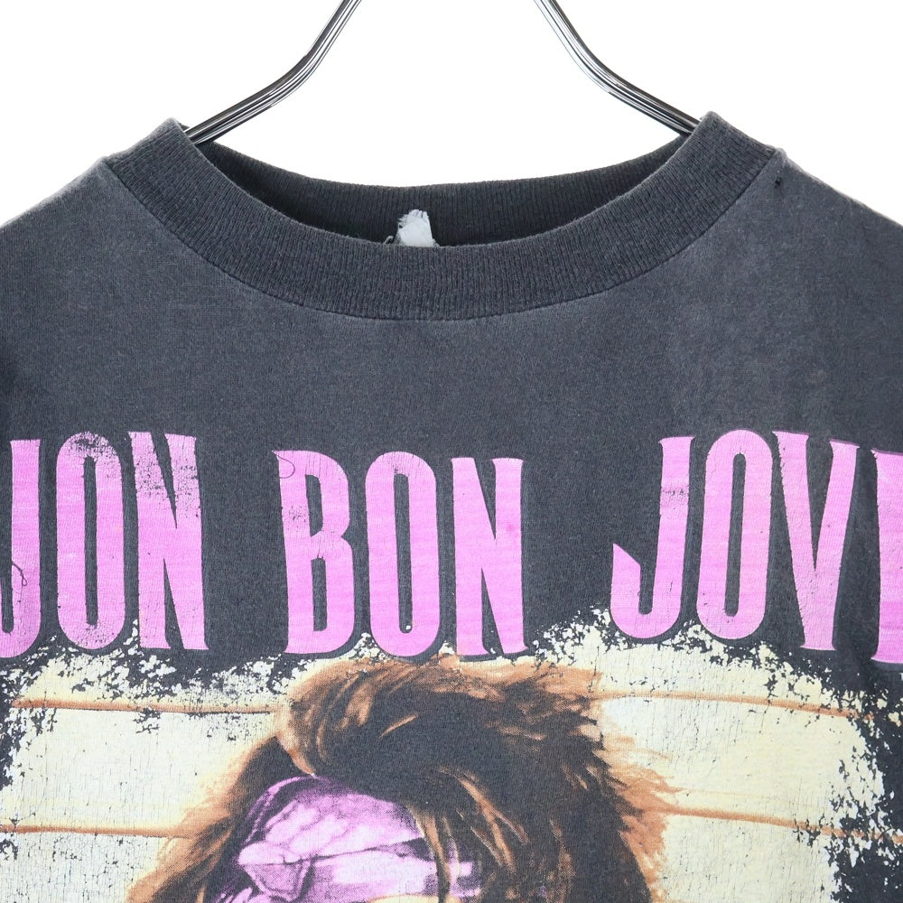 VINTAGE(ヴィンテージ) 90s Jon Bon Jovi Blaze of Glory T-Shirt ジョン ボンジョヴィ ブレイズ オブ グローリー 両面プリント クルーネック 半袖 Tシャツ カットソー ブラック
