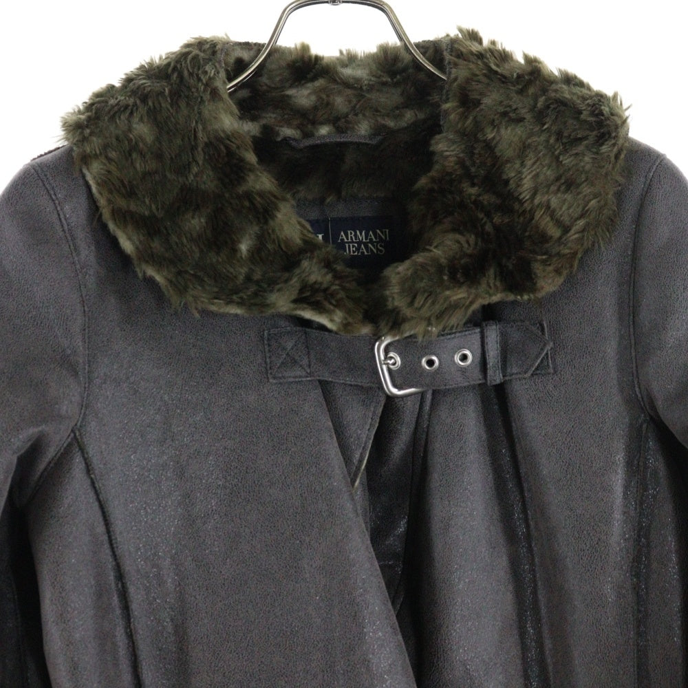 ARMANI(アルマーニ) A5L06DH-72 レザー ファーコート チャコールグレー
