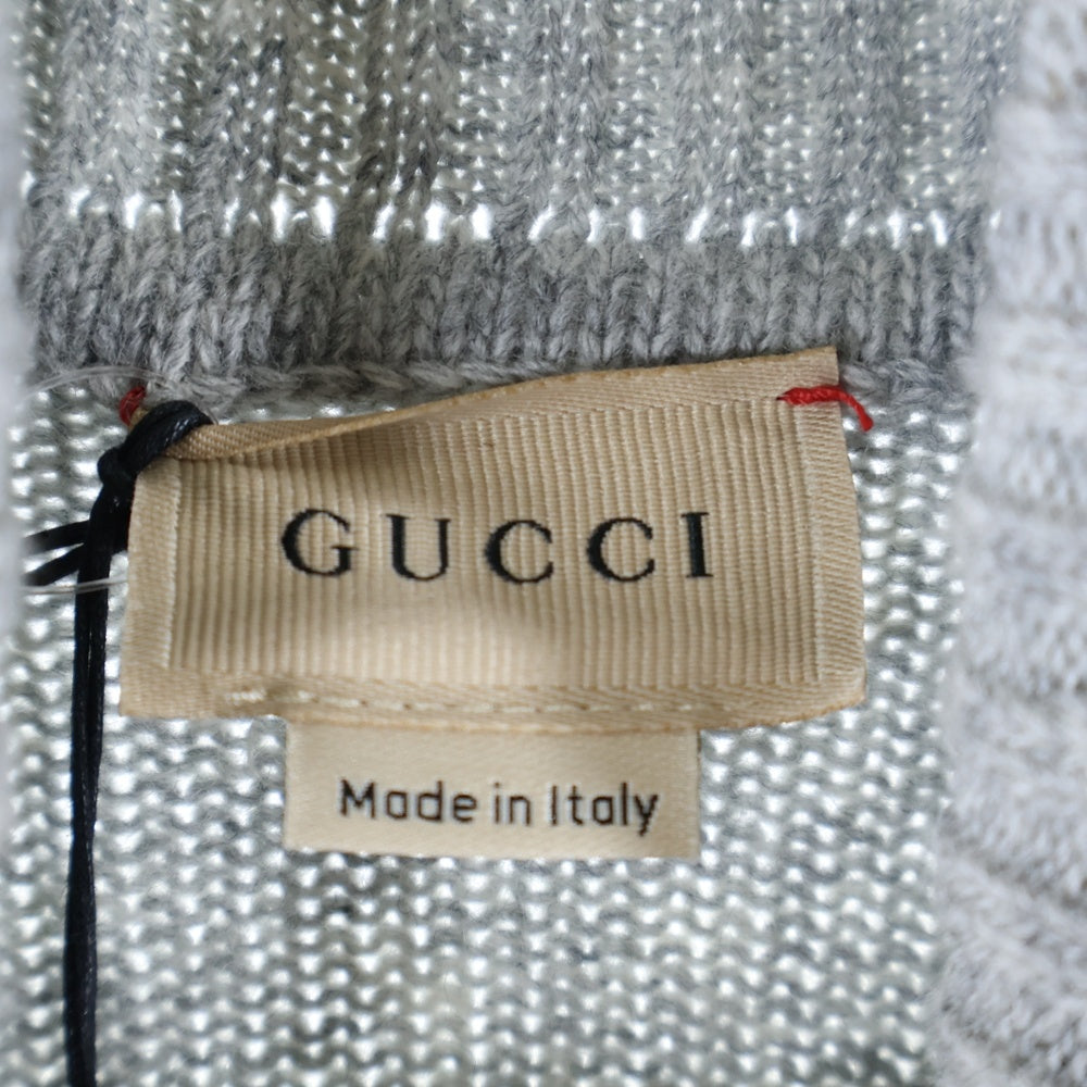 GUCCI(グッチ) ×キムスンヨン ワンポイントエンブロイダリー タートルネック ニット セーター キッズ グレー 785286 XKD86 1056