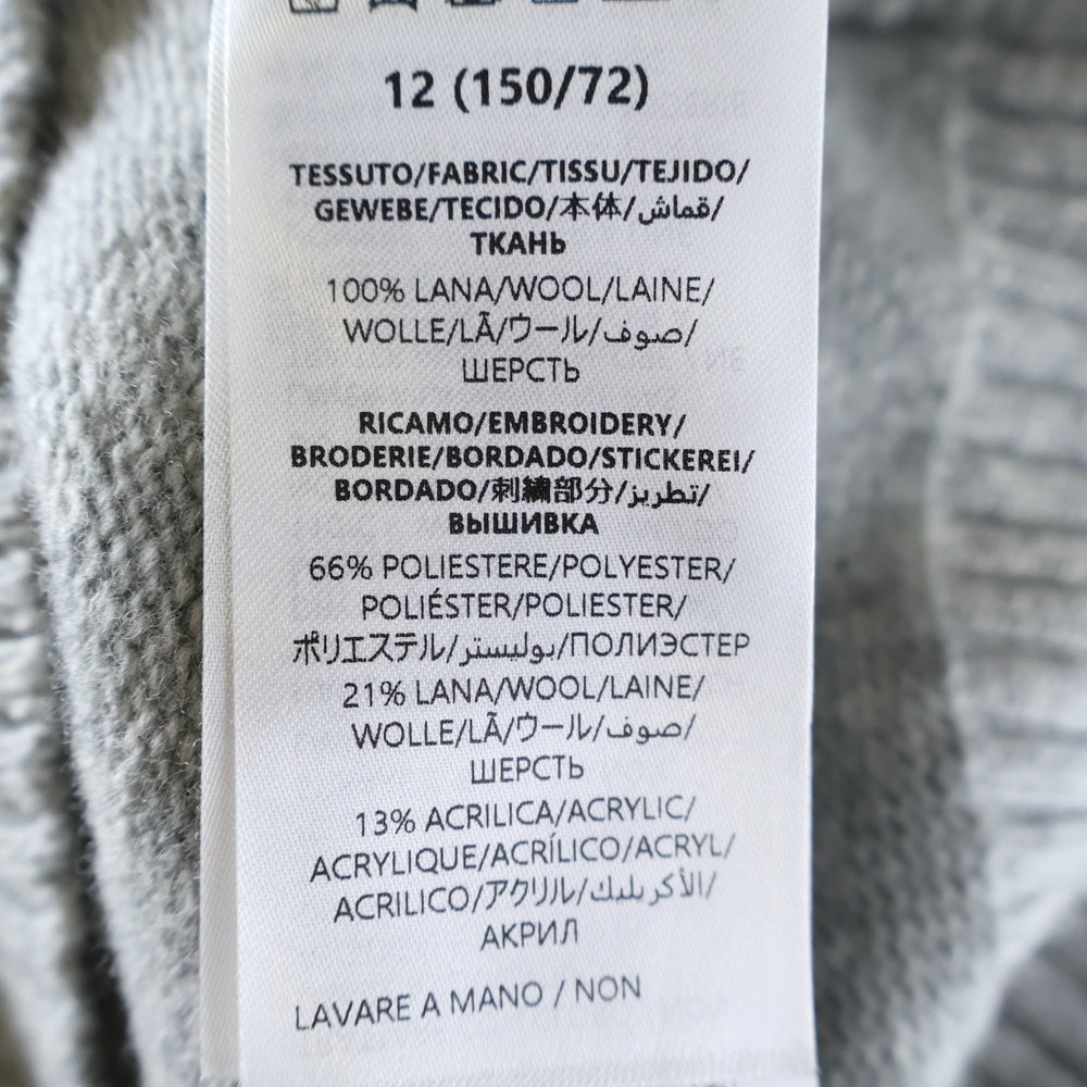 GUCCI(グッチ) ×キムスンヨン ワンポイントエンブロイダリー タートルネック ニット セーター キッズ グレー 785286 XKD86 1056