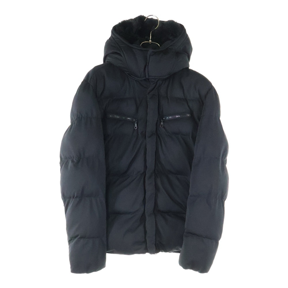 AZUL(アズール) 251CAY30-000I AZUL BY MOUSSY HEATHER LIKE STRETCH ジップアップフーデッド中綿ジャケット ブラック