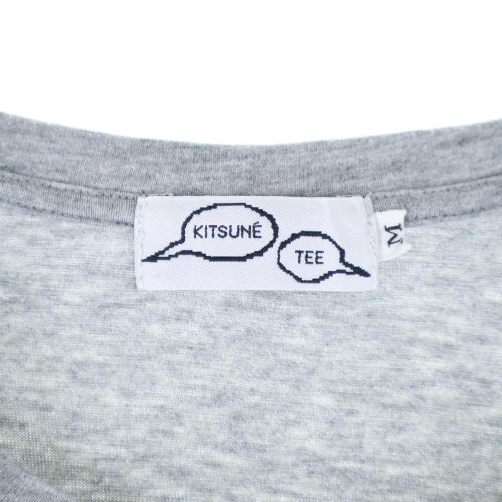 MAISON KITSUNE(メゾンキツネ) イアープリント Tシャツ 半袖カットソー レディース レッド/グレー