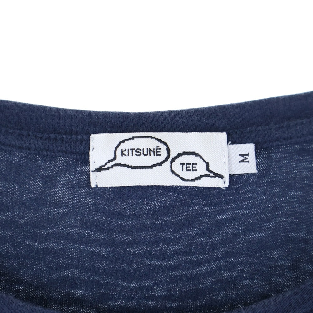 KITSUNE TEE(キツネティー) イアープリント Tシャツ 半袖カットソー レディース ネイビー/ピンク