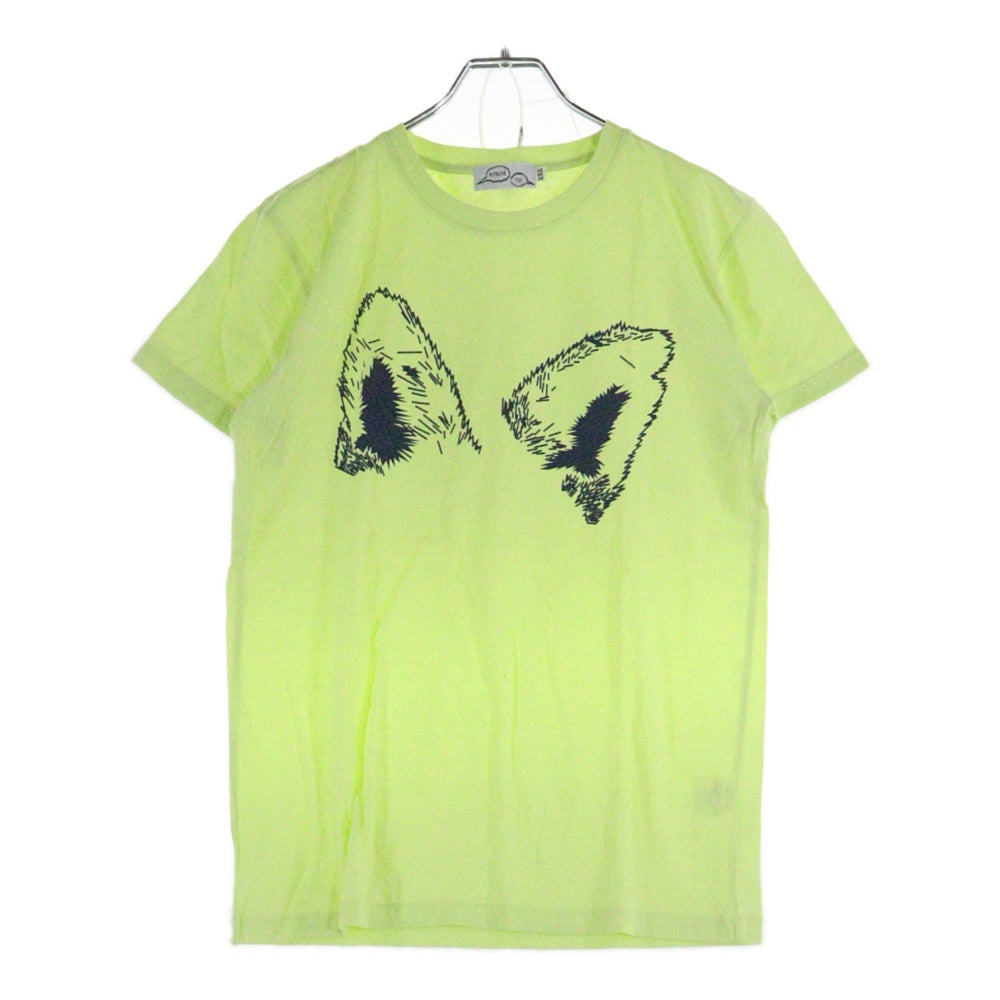 MAISON KITSUNE(メゾンキツネ) イアープリント Tシャツ 半袖カットソー レディース ネイビー/グリーン