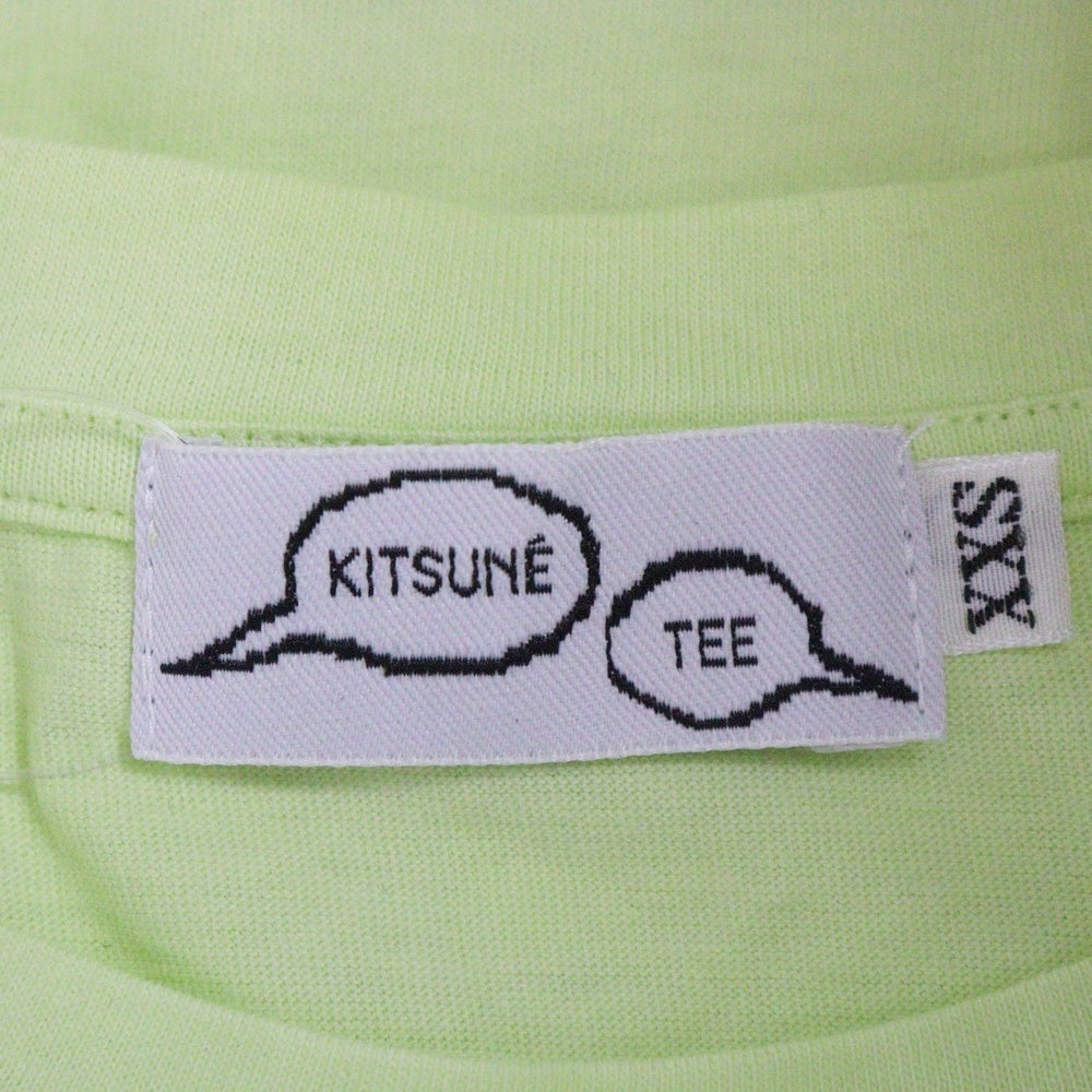 MAISON KITSUNE(メゾンキツネ) イアープリント Tシャツ 半袖カットソー レディース ネイビー/グリーン