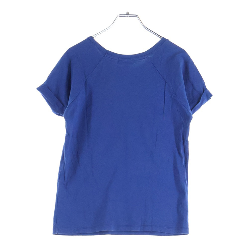 MAISON KITSUNE(メゾンキツネ) イアープリント ラグランTシャツ 半袖カットソー レディース イエロー/ブルー