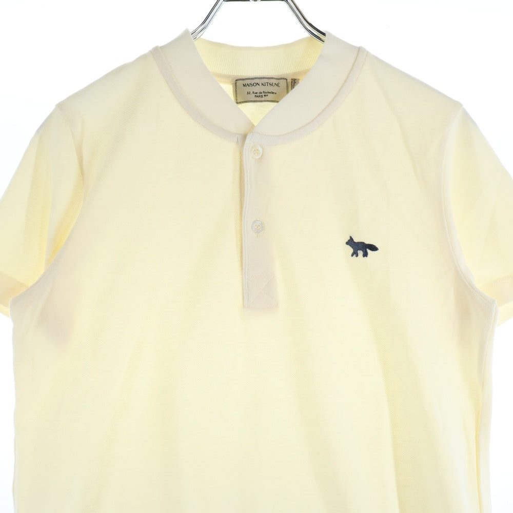 MAISON KITSUNE(メゾンキツネ) キツネパッチ 半袖ポロシャツ アイボリー レディース