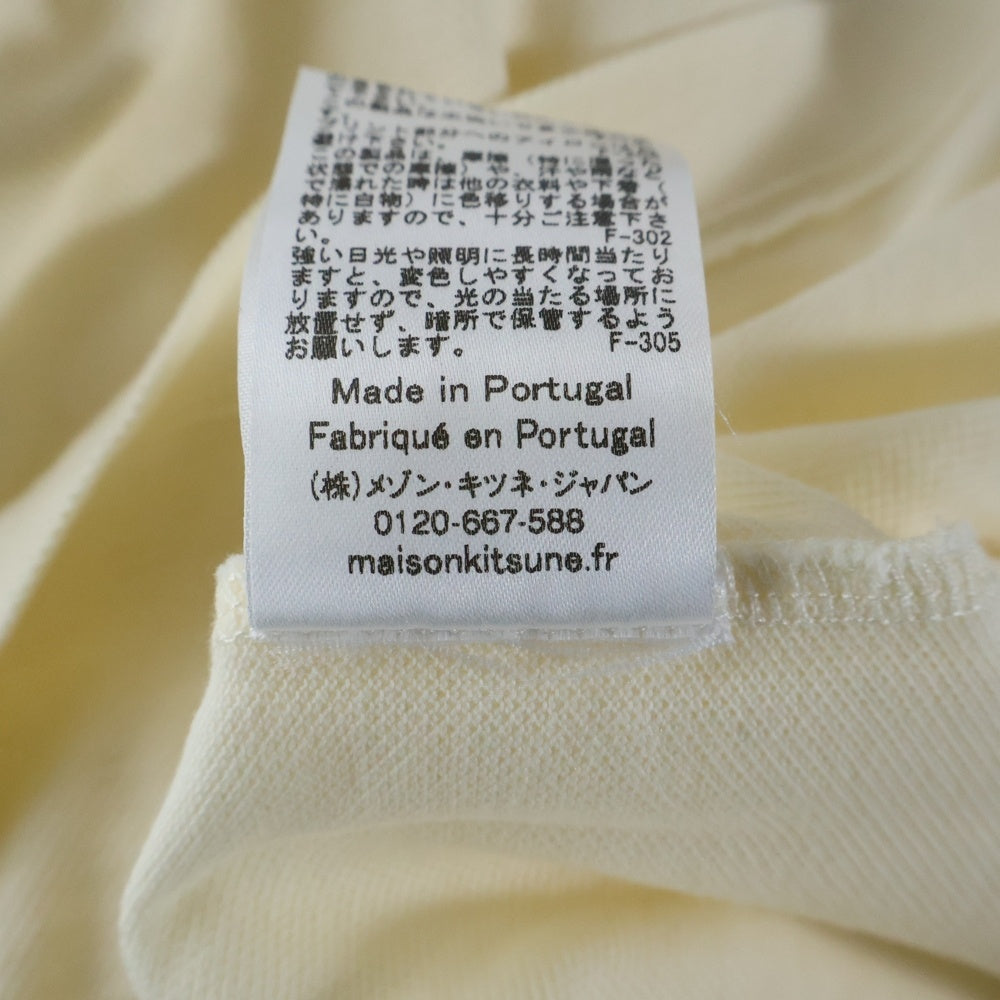 MAISON KITSUNE(メゾンキツネ) キツネパッチ 半袖ポロシャツ アイボリー レディース