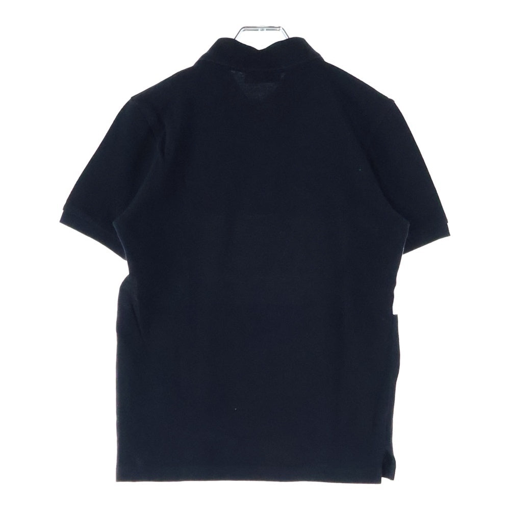 MAISON KITSUNE(メゾンキツネ) キツネパッチ ツートン 半袖ポロシャツ レディース ブラック/ホワイト