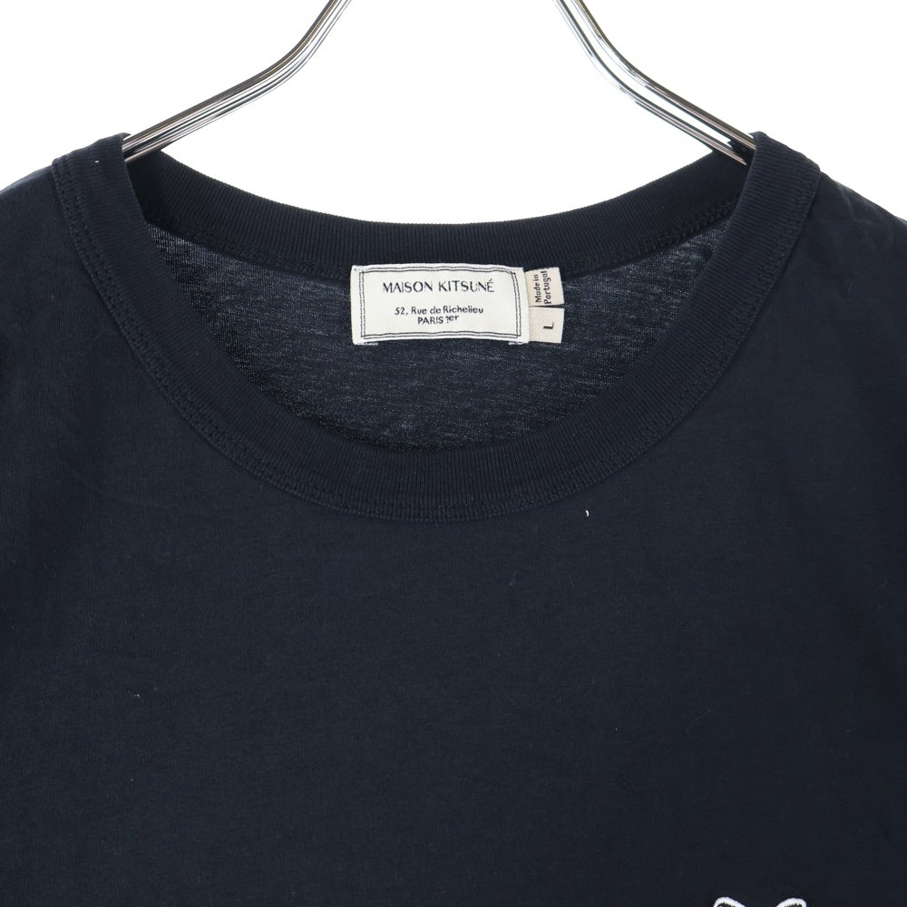 MAISON KITSUNE(メゾンキツネ) キツネパッチ 半袖Tシャツ カットソー レディース ブラック