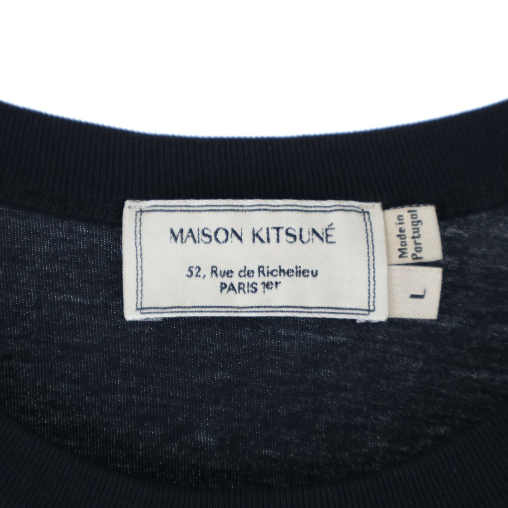 MAISON KITSUNE(メゾンキツネ) キツネパッチ 半袖Tシャツ カットソー レディース ブラック