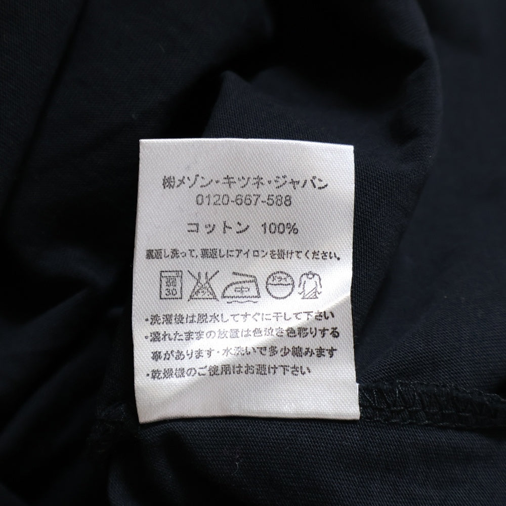 MAISON KITSUNE(メゾンキツネ) キツネパッチ 半袖Tシャツ カットソー レディース ブラック