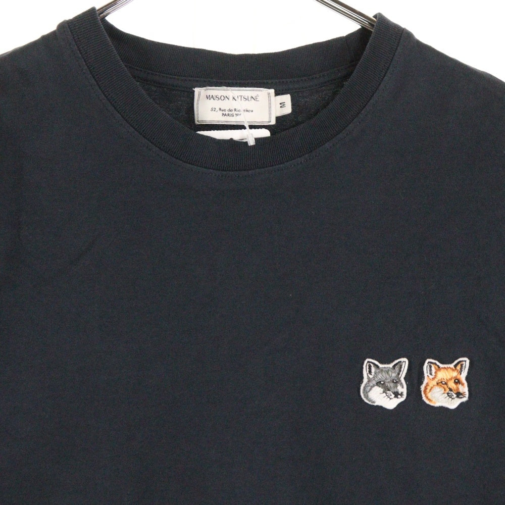 MAISON KITSUNE(メゾンキツネ) キツネパッチ 半袖Tシャツ カットソー レディース ブラック