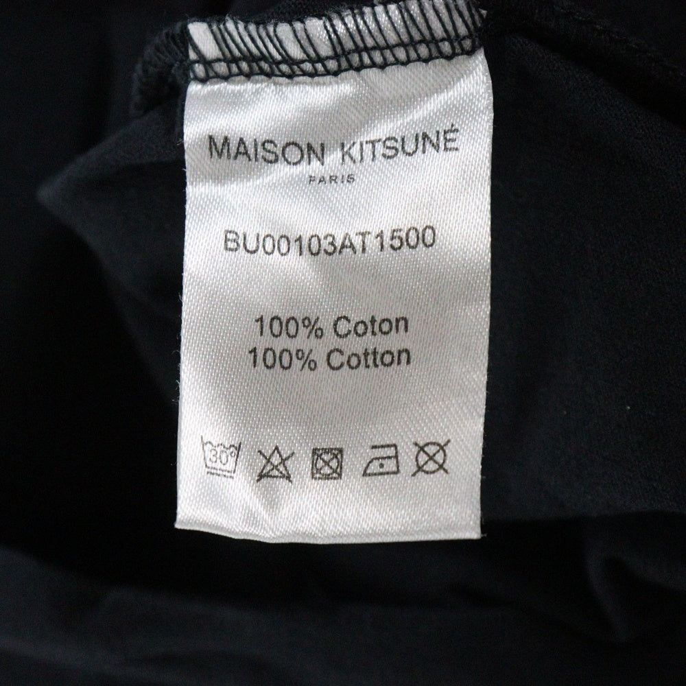 MAISON KITSUNE(メゾンキツネ) キツネパッチ 半袖Tシャツ カットソー レディース ブラック