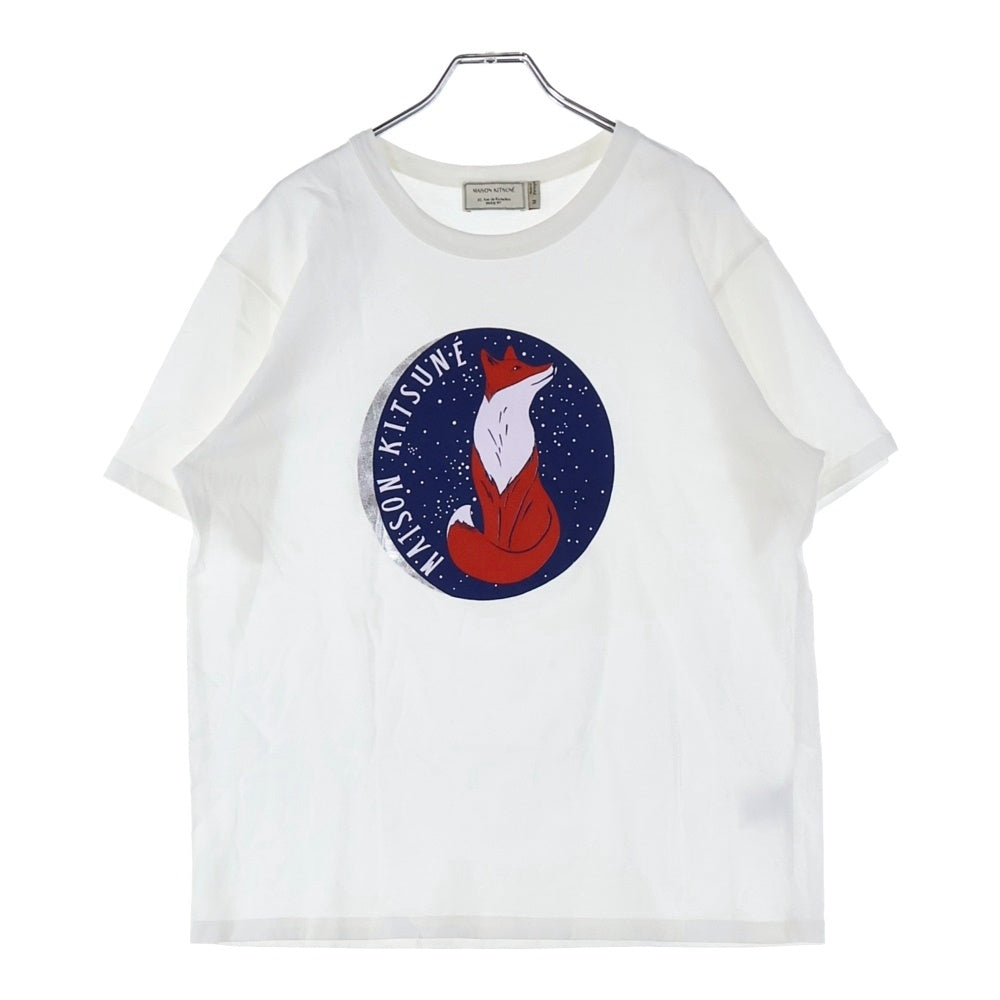 MAISON KITSUNE(メゾンキツネ) キツネサークルプリント 半袖カットソー レディース ホワイト
