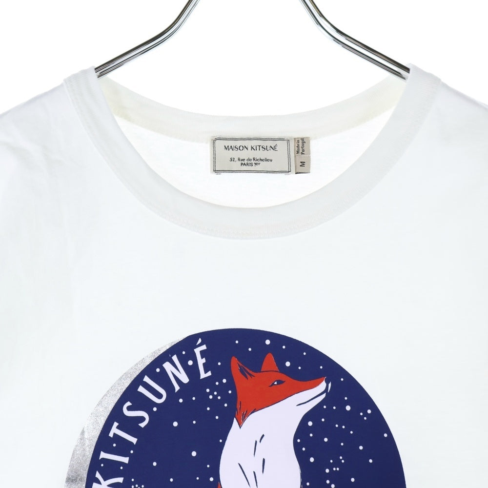 MAISON KITSUNE(メゾンキツネ) キツネサークルプリント 半袖カットソー レディース ホワイト