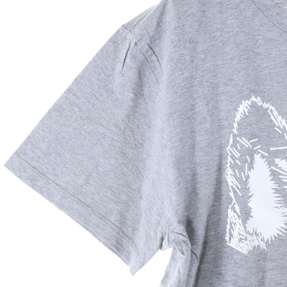 KITSUNE TEE(キツネティー) イアープリント Tシャツ 半袖カットソー レディース グレー/ホワイト