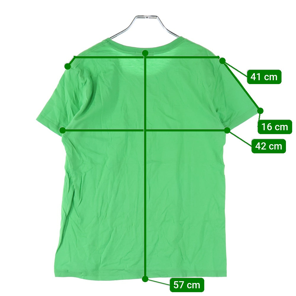 KITSUNE TEE(キツネティー) キツネ 総柄プリントTシャツ 半袖カットソー レディース グリーン